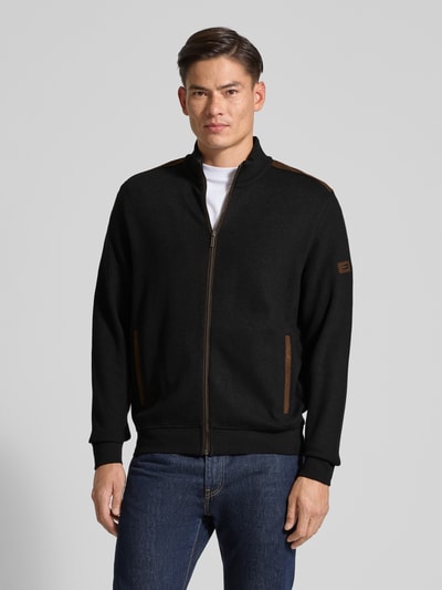 bugatti Sweatjacke mit Stehkragen Modell 'Selanik' Dunkelgrau 4