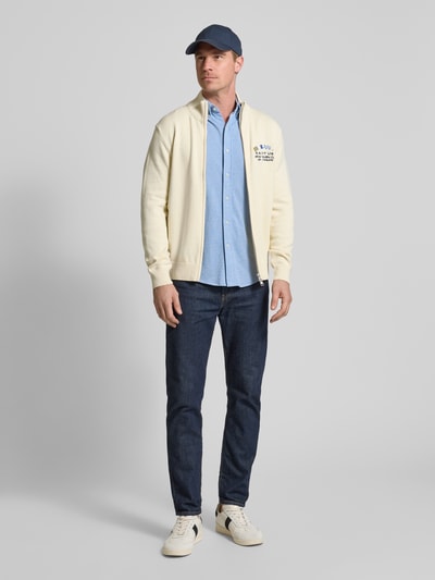 Gant Cardigan mit Zweiwege-Reißverschluss Offwhite 1