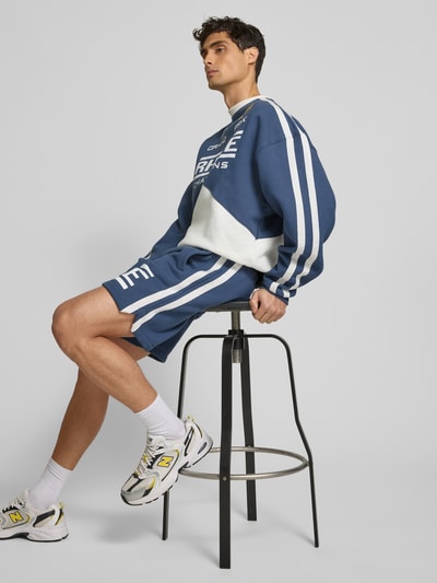RHUDE Sweatshorts mit Label-Print Marine 3