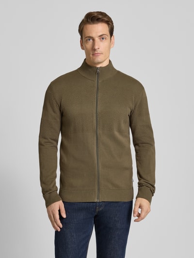 Lindbergh Cardigan met opstaande kraag en ritssluiting Leem - 4