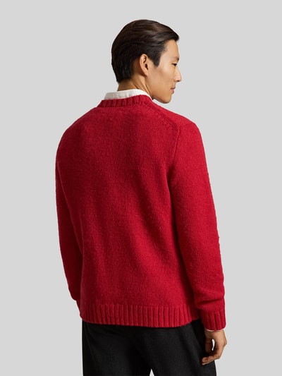 Polo Ralph Lauren Regular Fit Pullover aus reiner Wolle mit Polo-Bear-Intarsie Rot 5