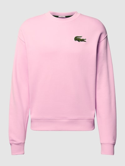 Lacoste Loose fit sweatshirt in gemêleerde look Oudroze - 2