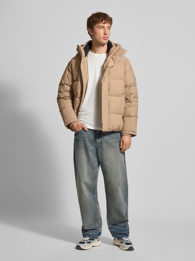 Tommy Jeans Kurtka pikowana o kroju regular fit z kapturem Beżowy 1