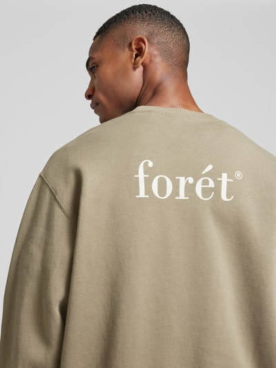 Forét Sweatshirt mit Rundhalsausschnitt Oliv 3