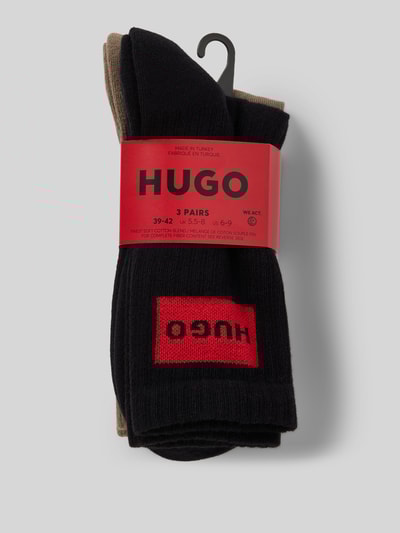 HUGO Sokken met labeldetail in een set van 3 paar Taupe - 3