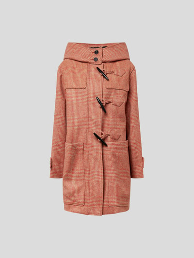 Nina Ricci Dufflecoat mit Karomuster Kupfer 2