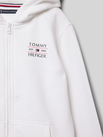 Tommy Hilfiger Teens Sweatjacke mit Label-Print Weiss 2