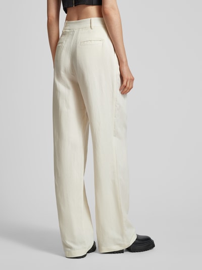 Patrizia Pepe Regular fit stoffen broek met bandplooien, model 'PANTALONE ESSENTIAL' Wit - 5