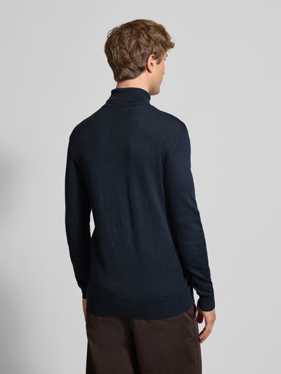 Blend Coltrui met labeldetail, model 'BAGGE' Marineblauw - 5