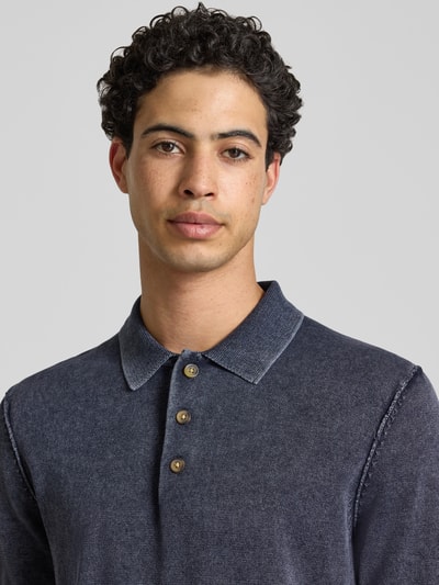 ONLY & SONS Regular Fit Poloshirt aus reiner Baumwolle Modell 'GARSON' Marine 3