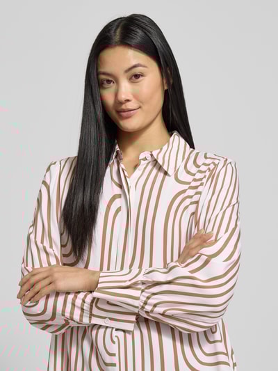 Herzensangelegenheit Overhemdblouse van zijdemix Lichtbruin - 3