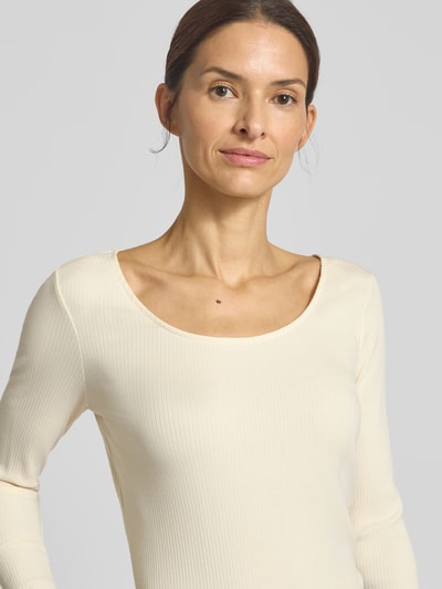 Lauren Ralph Lauren Longsleeve in Ripp-Optik Modell 'CHITRA' Ecru 3