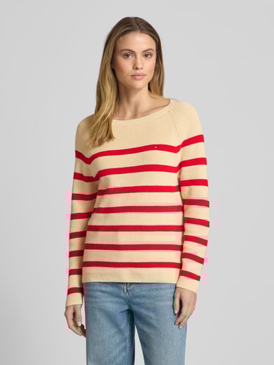 Tommy Hilfiger Regular fit gebreide pullover van zuiver katoen Rood - 4