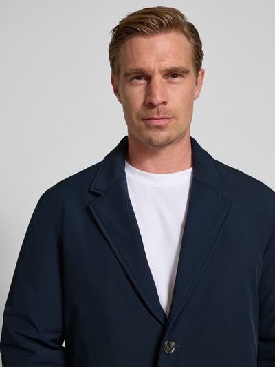 Tommy Hilfiger Regular fit lange jas met reverskraag, model 'DC PADDED PERFORMANCE COA' Marineblauw - 3