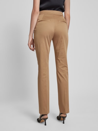 BOSS Black Women Regular Fit Stoffhose mit Bügelfalten Modell 'Temartha' Camel 5