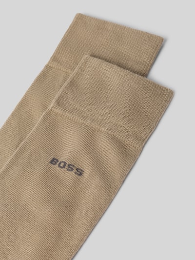 Produktfoto, Socken aus Baumwoll-Mix im 2er-Pack von BOSS in Beige, feinstrukturierte Oberfläche, Herren Socken von BOSS