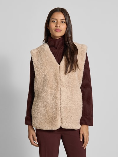 ICHI Kamizelka z obszyciem sztucznym futrem model ‘HIZALA’ Złamany biały 4