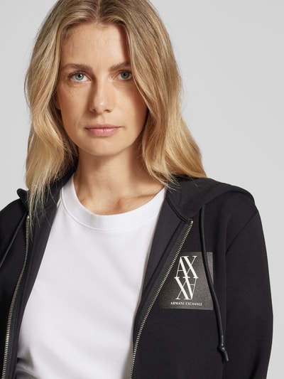 ARMANI EXCHANGE Bluza rozpinana z nadrukiem z logo Czarny 3