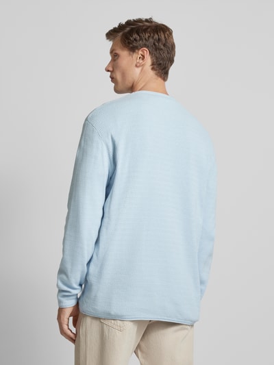 Tom Tailor Denim Regular Fit Pullover mit Strukturmuster Hellblau 5