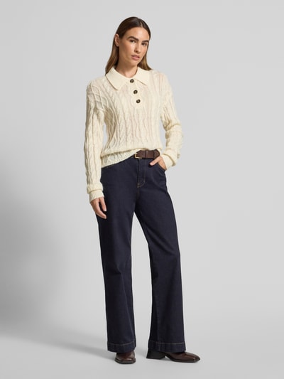 Scotch & Soda Gebreide pullover met kabelpatroon Beige - 1