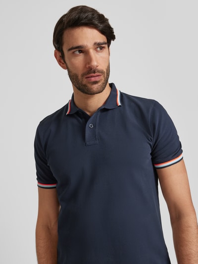 Sundek Poloshirt mit kurzer Knopfleiste Modell 'Brice' Marine 3