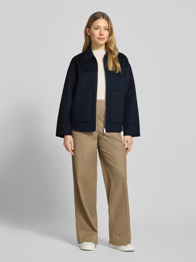 OPUS Jas van lanaanwolmix model 'Hilvyn' Marineblauw - 1