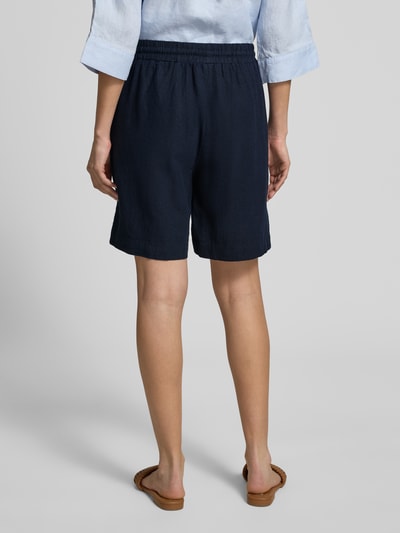 FREE/QUENT Leinenshorts mit elastischem Bund Modell 'Lava' Dunkelblau 5