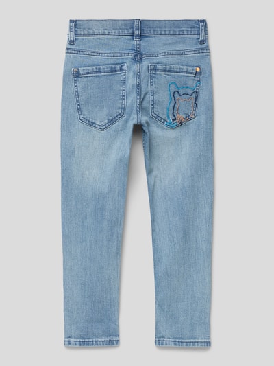 s.Oliver RED LABEL Jeans met motiefstitchings Blauw - 3