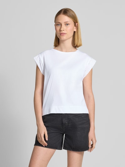 OPUS T-Shirt mit Kappärmeln Modell 'Sallso' Weiss 4