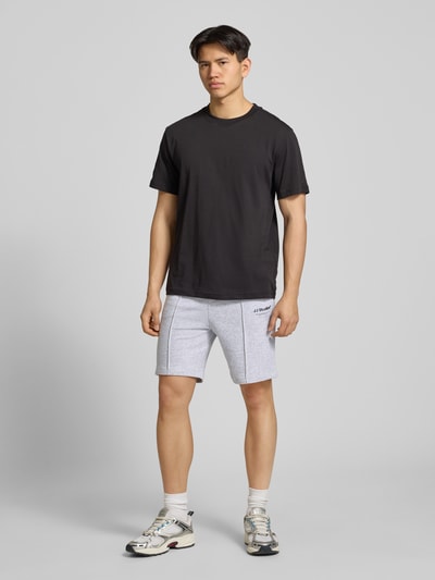JACK & JONES Sweatshorts mit Logo Model 'KANE' Hellgrau Melange 1