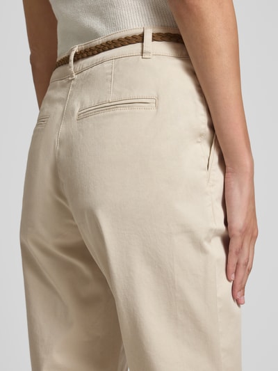 Christian Berg Woman Chino mit Paspeltaschen am Gesäß und Gürtel Kitt 3