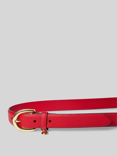 Lauren Ralph Lauren Leren riem met labelapplicatie Rood - 2