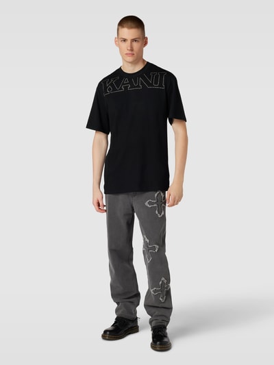 KARL KANI T-shirt met labelprint Zwart - 1