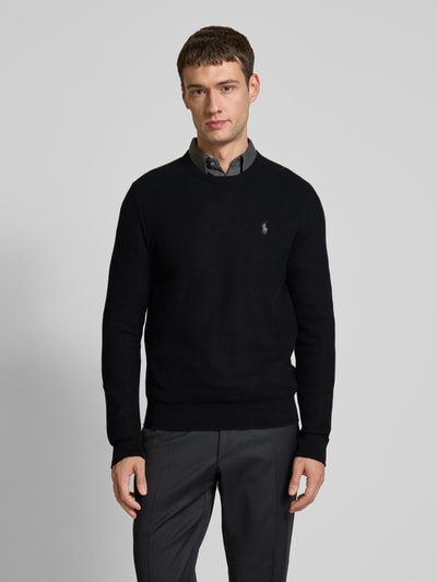 Polo Ralph Lauren Strickpullover mit Logo-Stitching Black 4