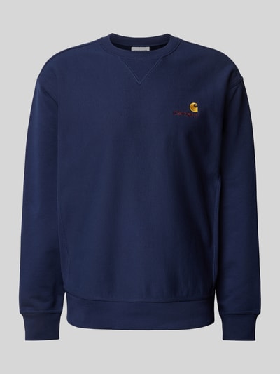 Carhartt Work In Progress Sweatshirt mit Label-Stitching Marine 2