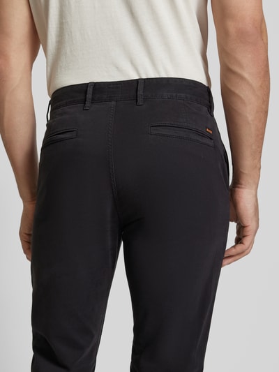 BOSS Orange Slim Fit Chino mit französischen Eingrifftaschen Black 3