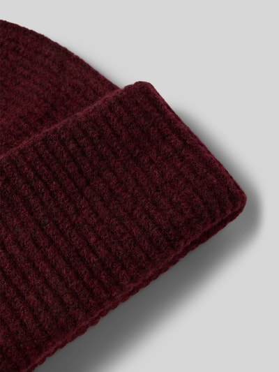 Pieces Mütze mit Kaschmir-Anteil Modell 'MOELLA' Dunkelrot 2