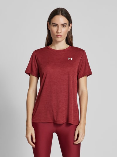 Under Armour T-Shirt mit Logo-Print Modell 'Tech Textured' Bordeaux 4