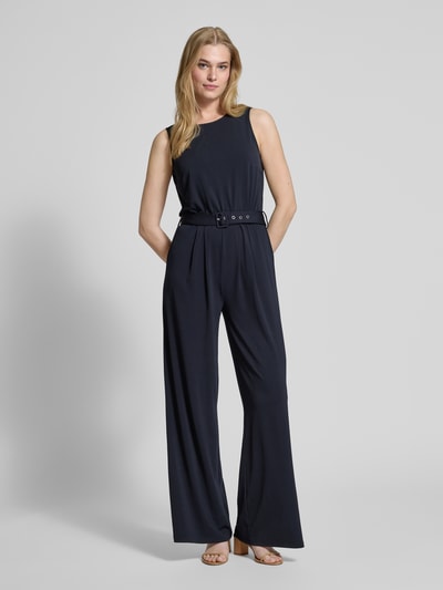 Christian Berg Woman Selection Jumpsuit met tailleriem Marineblauw - 4