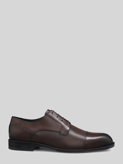 BOSS Derby Schnürschuh aus echtem Leder Dunkelbraun 5