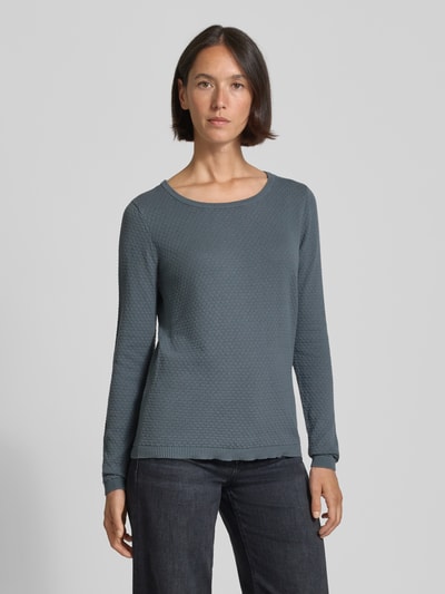 Vero Moda Regular Fit Strickpullover aus reiner Baumwolle Modell 'CARE' Ocean 4