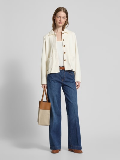 ICHI Blazer met opgestikte zakken, model 'KATE' Offwhite - 1