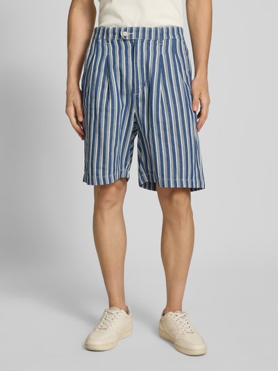 BLKVIS Regular Fit Bermudas mit Bundfalten Offwhite 4