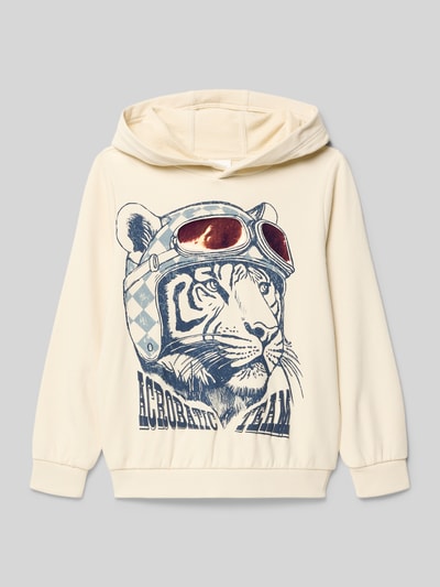 s.Oliver RED LABEL Regular Fit Hoodie aus Baumwoll-Mix Ecru 1