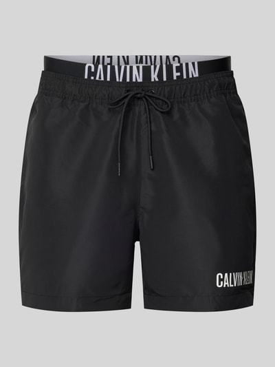 Calvin Klein Underwear Regular Fit Badeshorts mit Label-Print Black 1