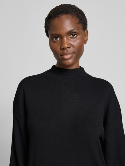 Vero Moda Loose fit gebreide jurk van viscosemix, model 'NANCY' Zwart - 3