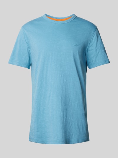 BOSS Orange T-shirt met labeldetail Oceaanblauw - 2