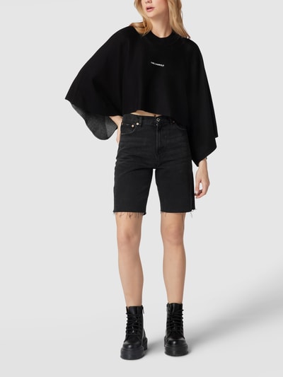 Karl Lagerfeld Poncho met labelstitching Zwart - 1