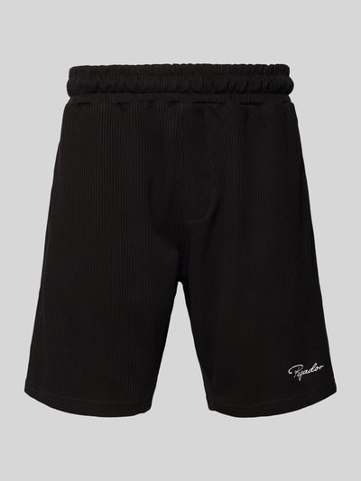 Pegador Sweatshorts met logostitching en steekzakken Zwart - 2