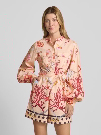 GUIDO MARIA KRETSCHMER WOMAN Playsuit van een mix van linnen en viscose, model 'ELLINOR' Beige - 4